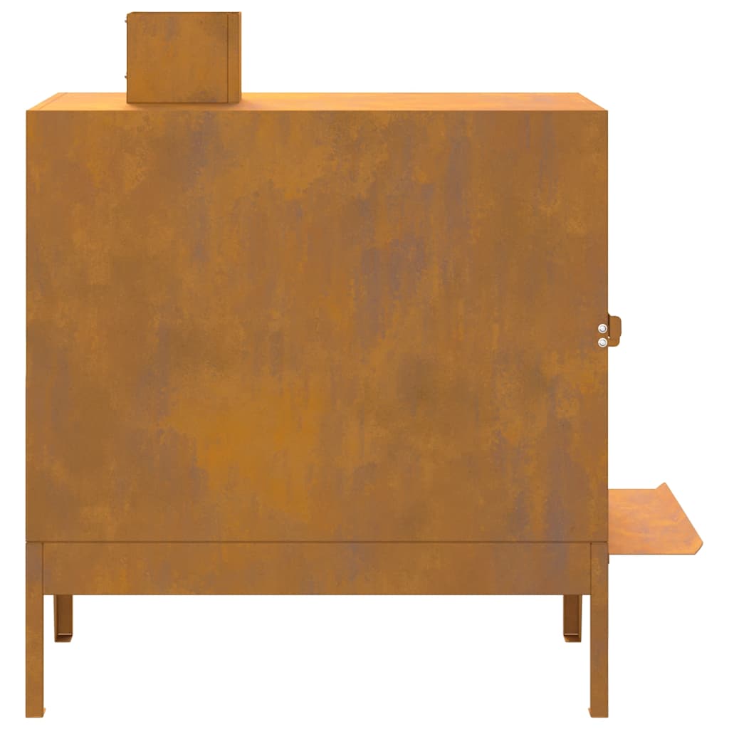 Peć za kampiranje 35x50x60 cm corten steel - number 7.