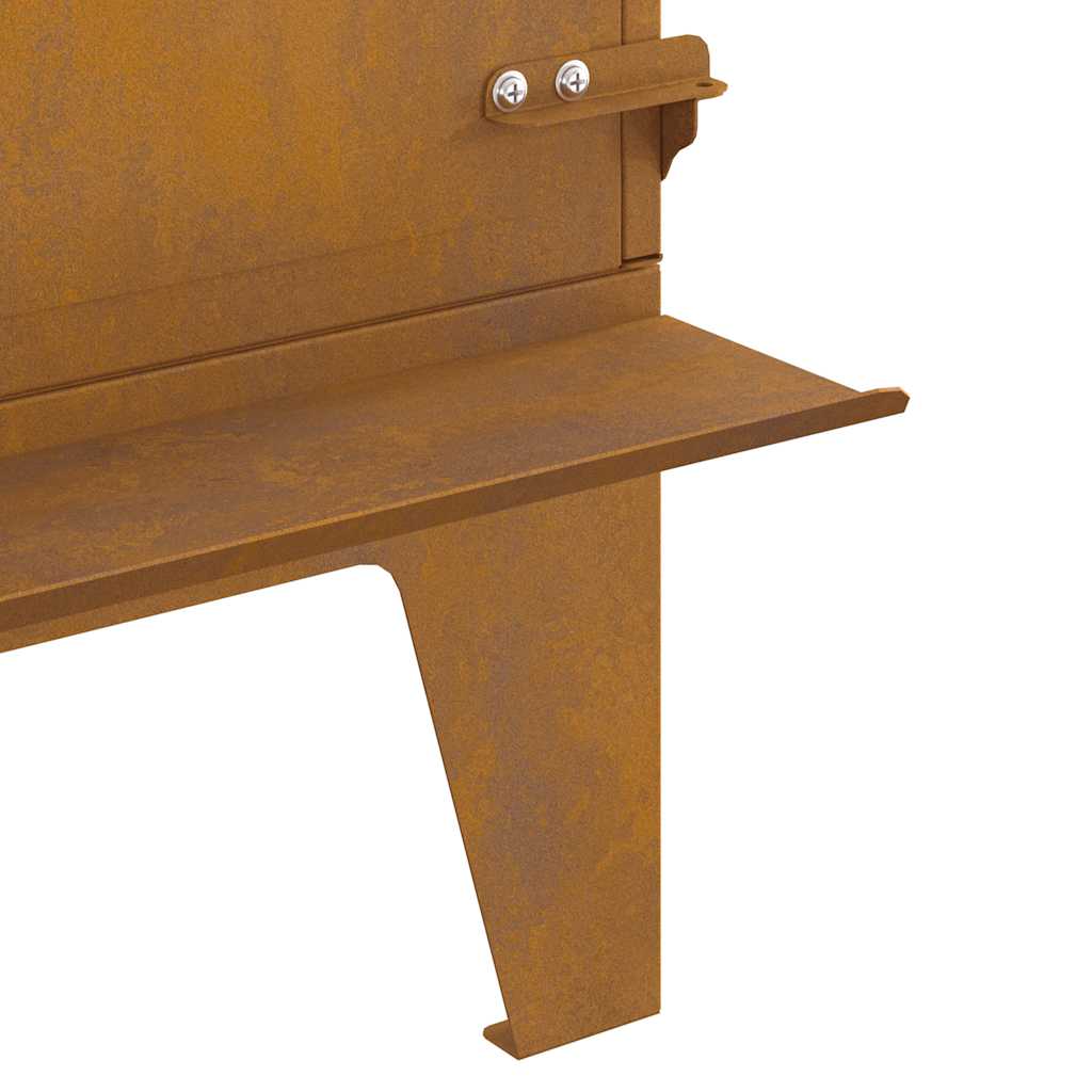 Peć za kampiranje 35x50x60 cm corten steel - number 10.