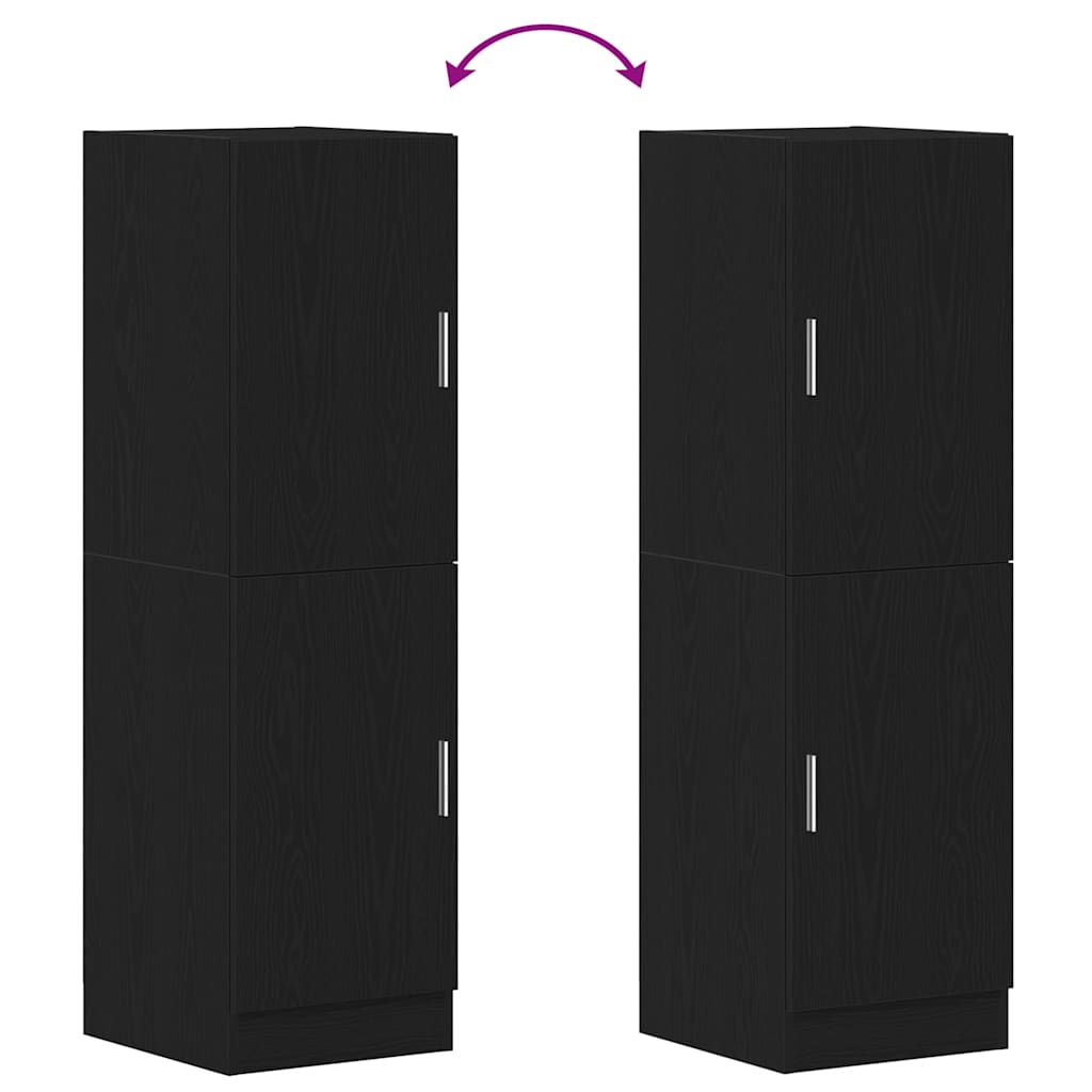 Kjøkkenskap 38x41.5x131.5 cm konstruert tre - svart, 1 - number 8.