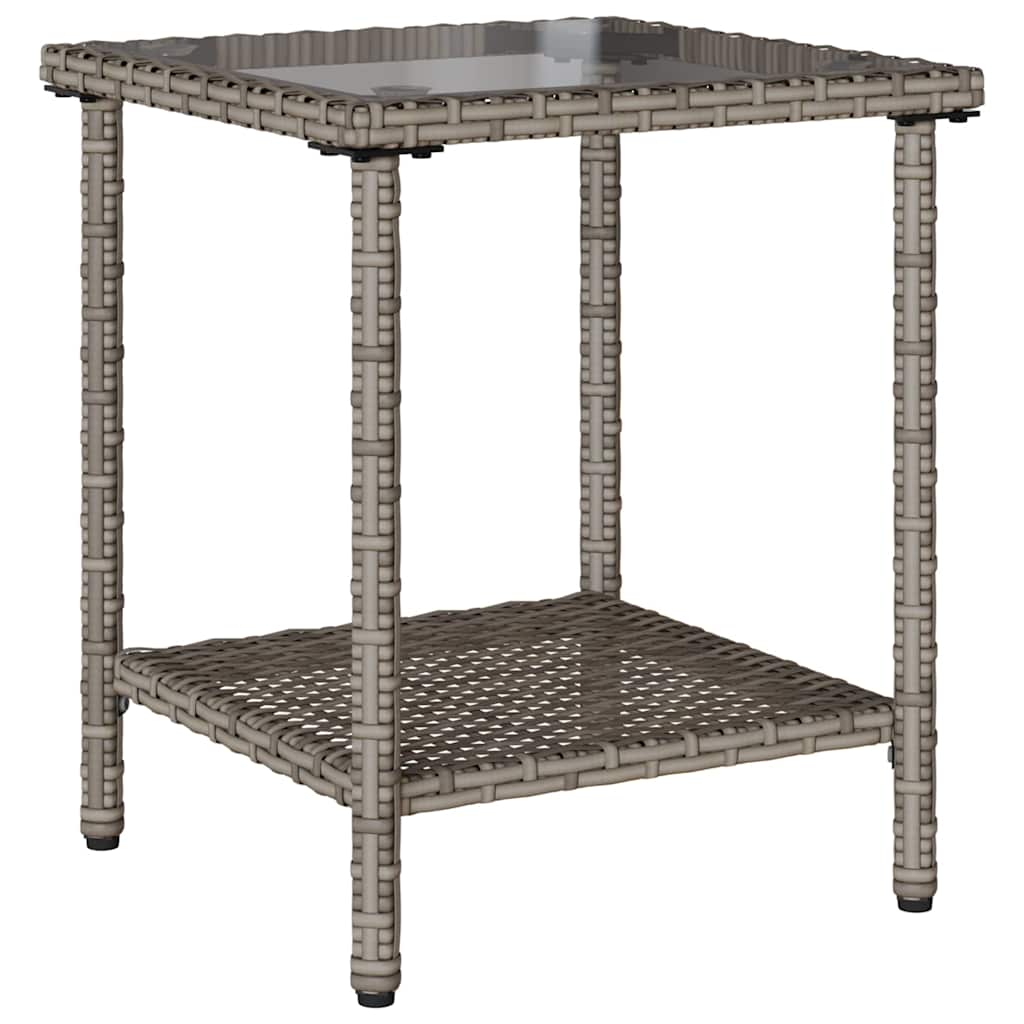 Sofa ogrodowa ze stołem i poduszkami l -w kształcie litery l - szary, 1 - number 6.