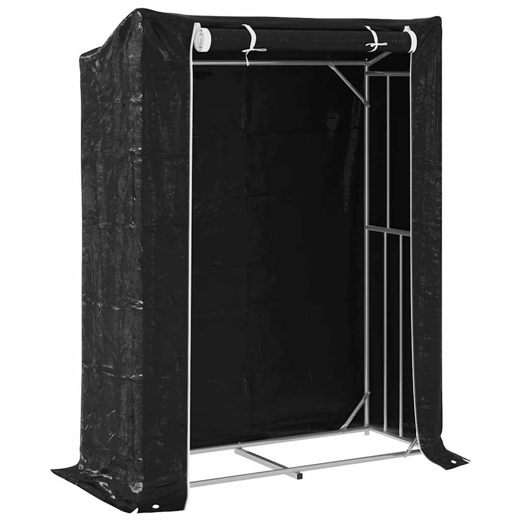 Burning rack with rainbag galvanized steel - 150 x 60 x 200 cm - number 2.