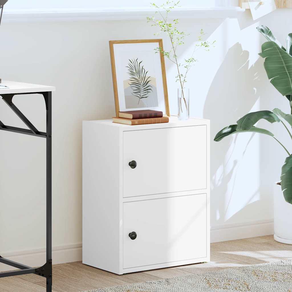 Bogreol 40x24x52 cm konstrueret træ - hvid, 1, 52 cm - number 3.