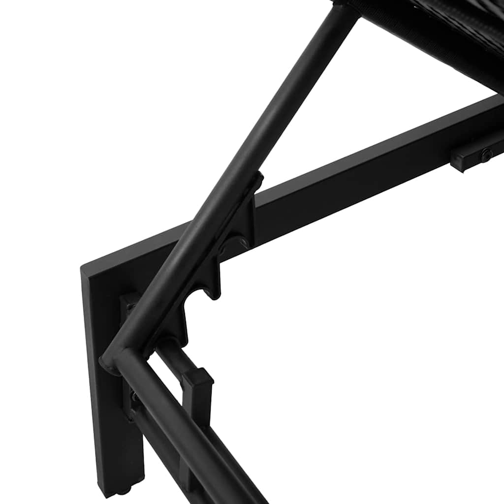 Slem stol med pute polyrattan svart - number 11.