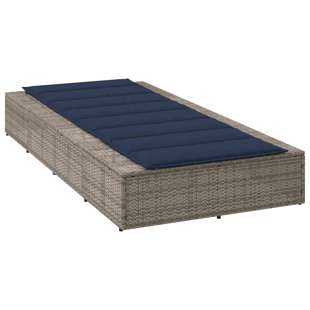 Solstol med flytkudde polyrattan - grå och blå, 1 - number 5.