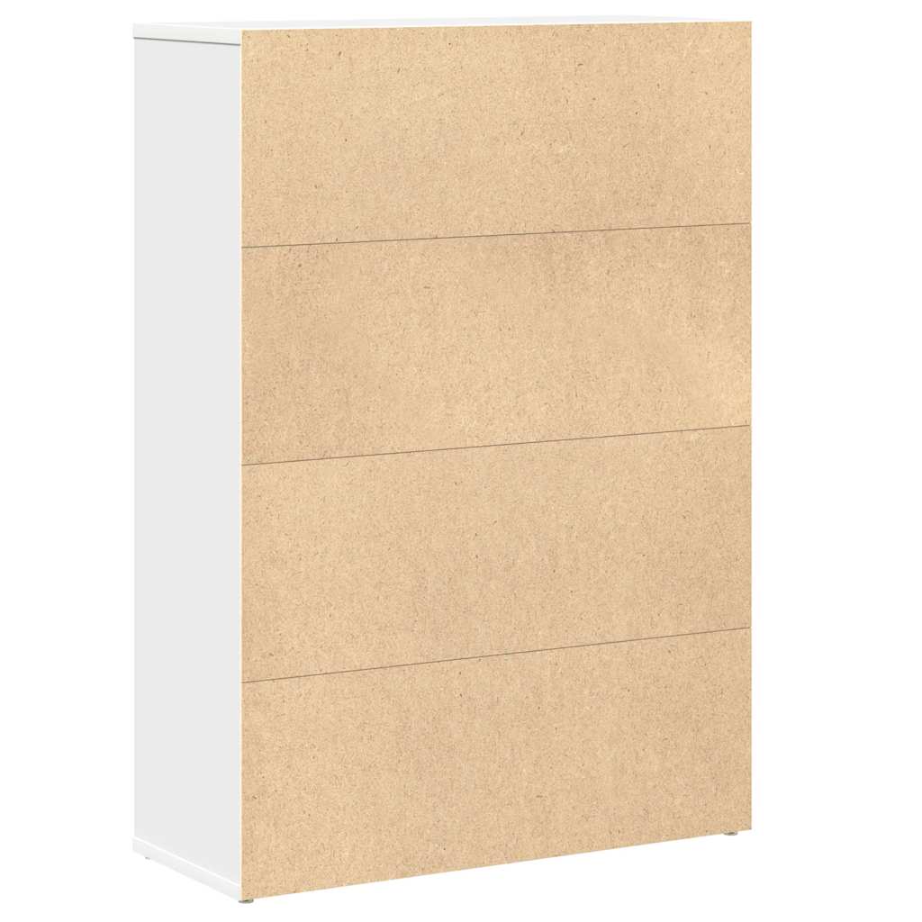 Bokhylle 60x24x85 cm konstruert tre - hvit, 1,85 cm - number 7.