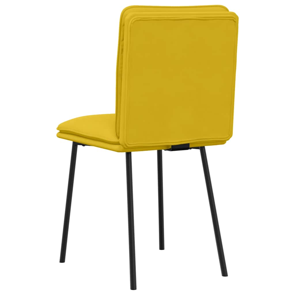Spisebordsstole stk. fløjl - gul, 2 - number 6.
