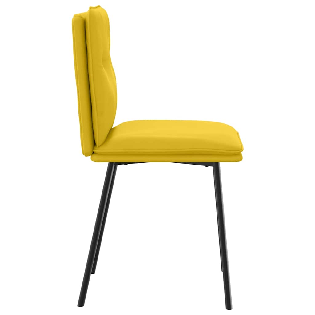 Spisebordsstole stk. fløjl - gul, 2 - number 5.