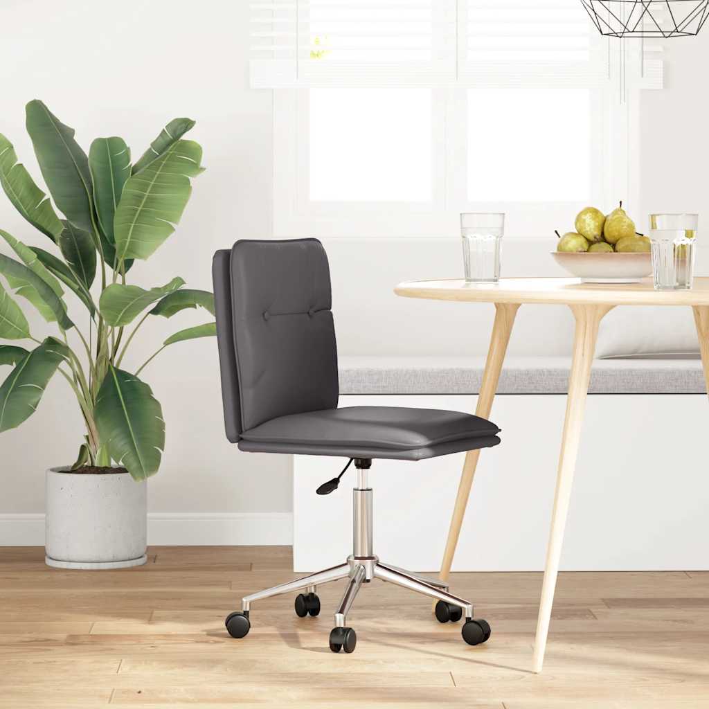 Krzesło jadalne sztuczna skóra - szara, 1 - number 2.