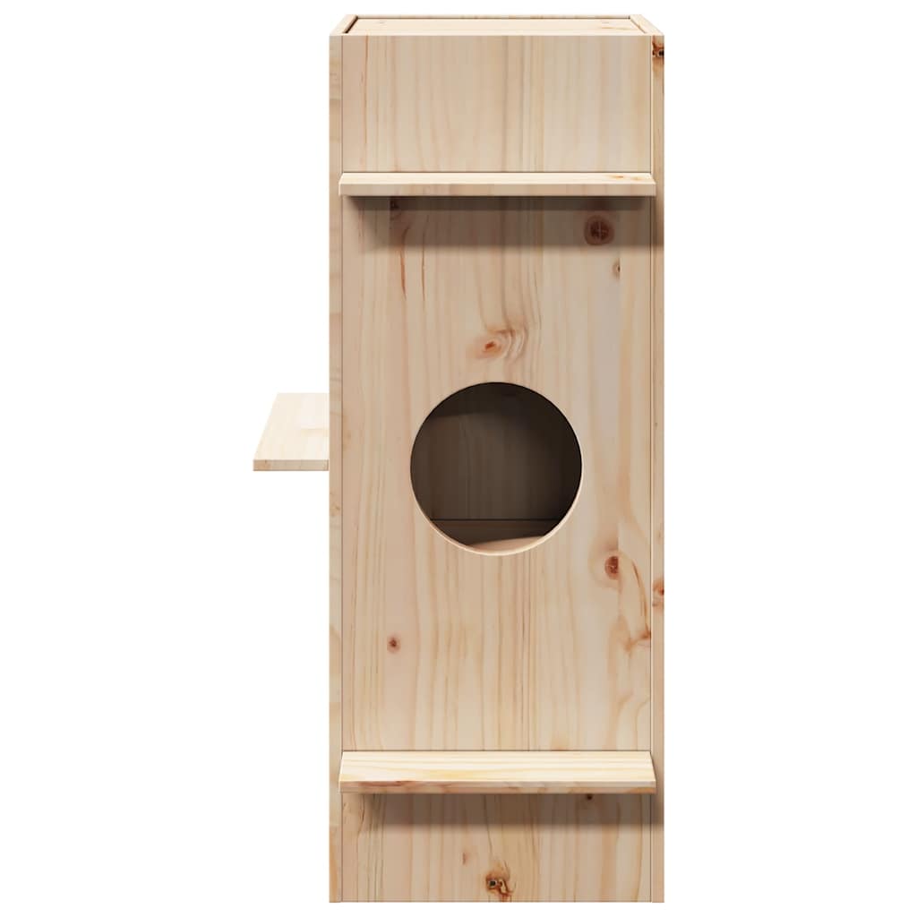 Maison pour chat 43x43x90 cm bois de pin massif - bordeaux - number 3.