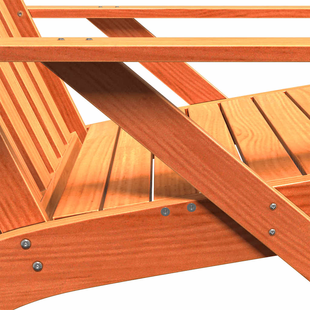 Adirondack-havestole stk. 75x77x77 cm massivt fyrretræ - gyldenbrun, 2 - number 8.