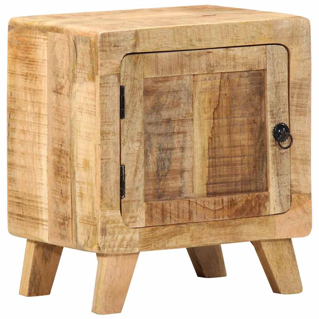 Stolik nocny 40x32x46 cm lite drewno mango surowe - number 1.