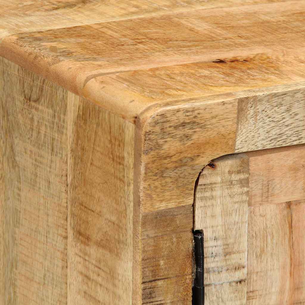 Stolik nocny 40x32x46 cm lite drewno mango surowe - number 6.