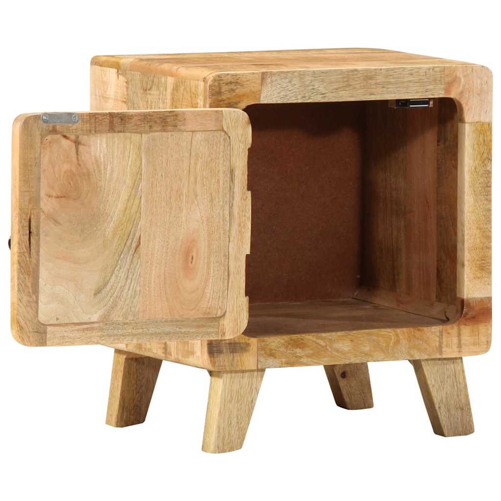 Stolik nocny 40x32x46 cm lite drewno mango surowe - number 5.