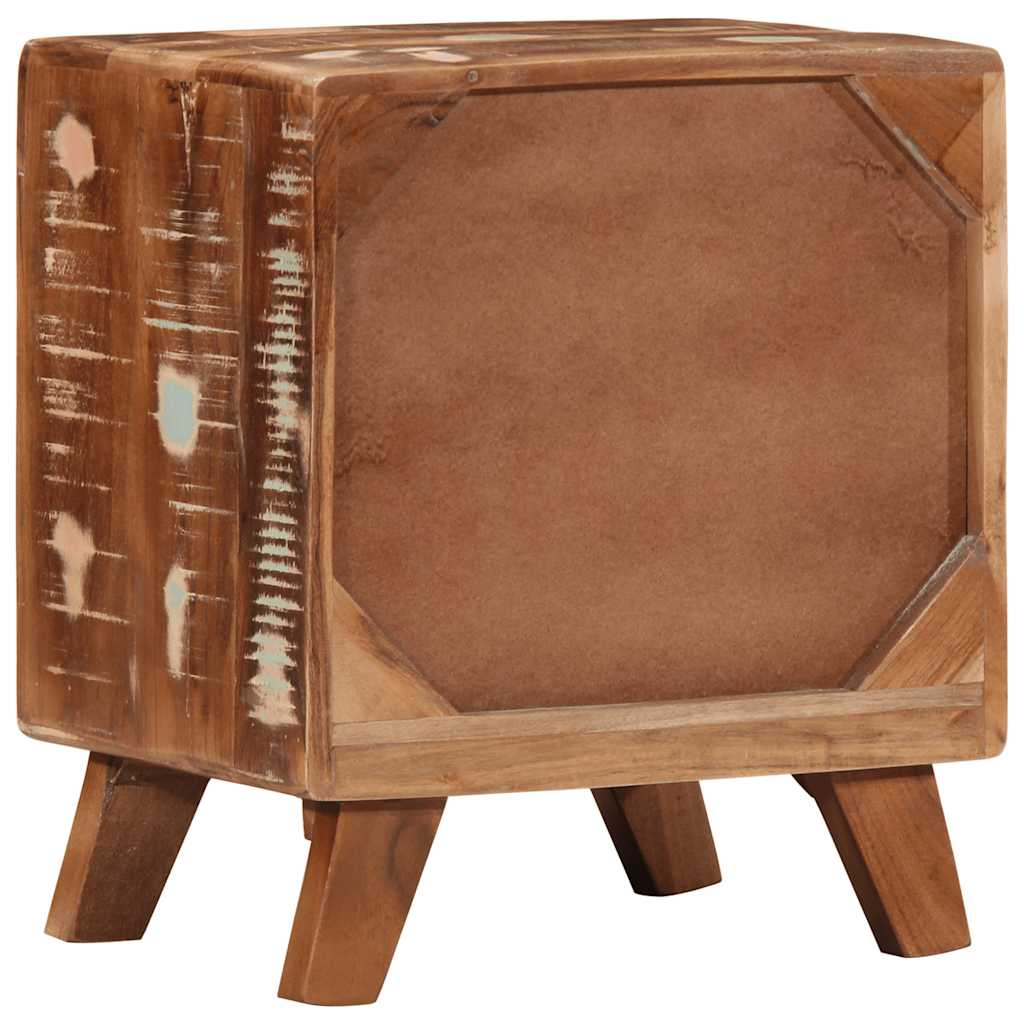 Nattbord 40x32x46 cm massivt resirkulert tre - number 4.