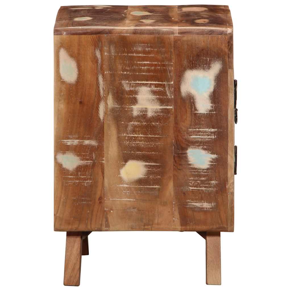 Nattbord 40x32x46 cm massivt resirkulert tre - number 3.