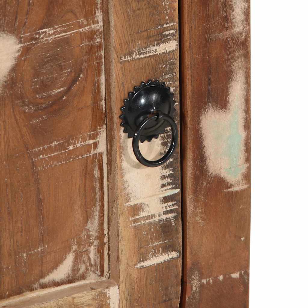 Nattbord 40x32x46 cm massivt resirkulert tre - number 7.