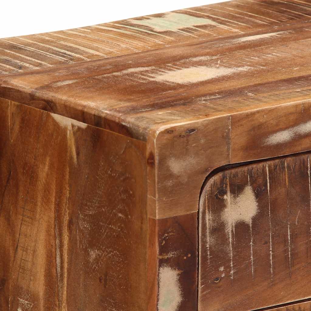 Sengebord 2 stk. 40x32x46 cm massivt resirkulert tre - number 6.