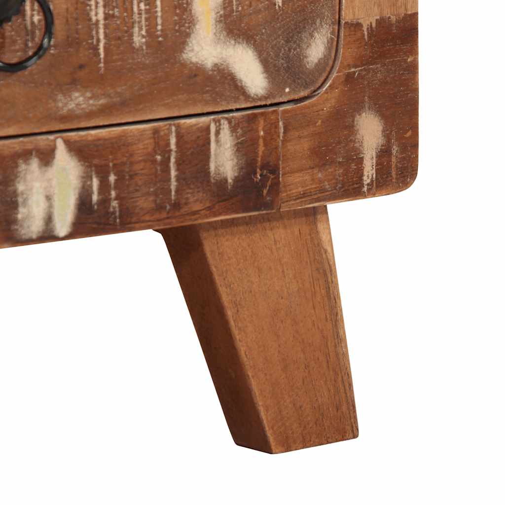 Sengebord 2 stk. 40x32x46 cm massivt resirkulert tre - number 8.