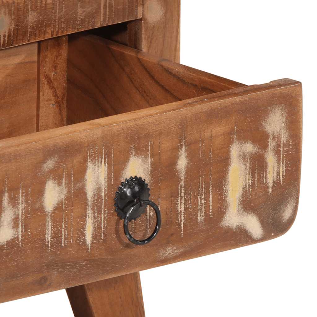 Sengebord 2 stk. 40x32x46 cm massivt resirkulert tre - number 7.