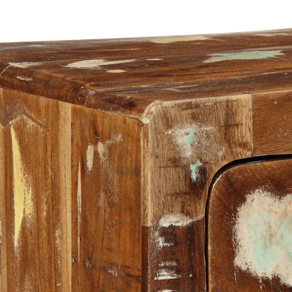 Væghængt tv-skab 100x32x25 cm massivt genbrugstræ - number 5.