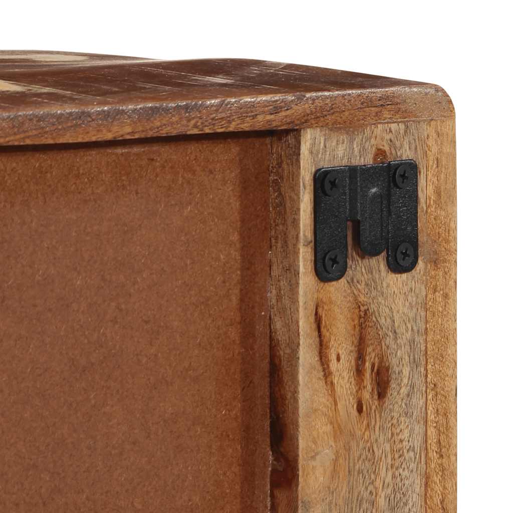 Væghængt tv-skab 100x32x25 cm massivt genbrugstræ - number 7.