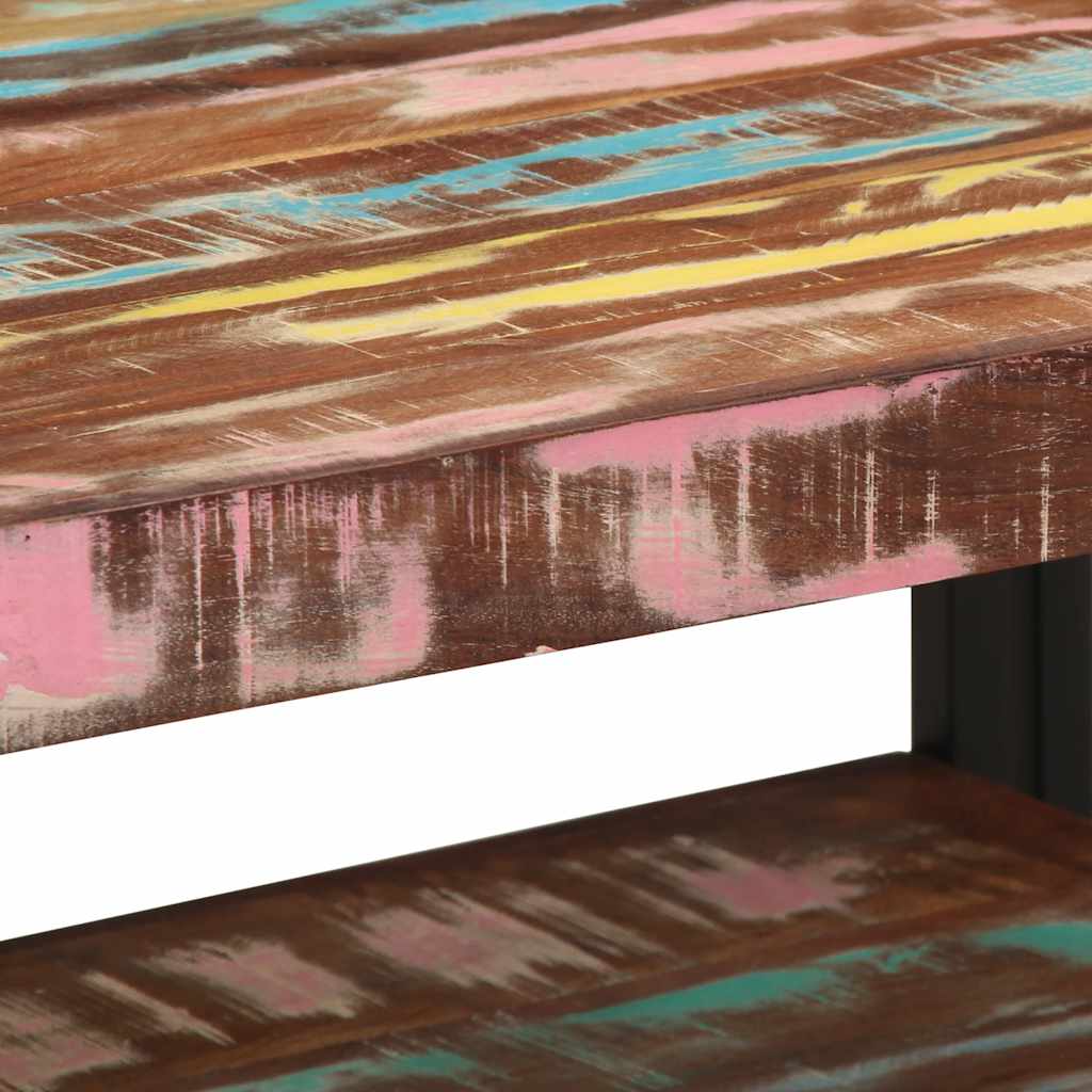 Tabela kawy 70x50x38 cm stałe recyklingowe drewno wielopolowe - 70 x 50 x 38 cm (l x w x h) - number 7.