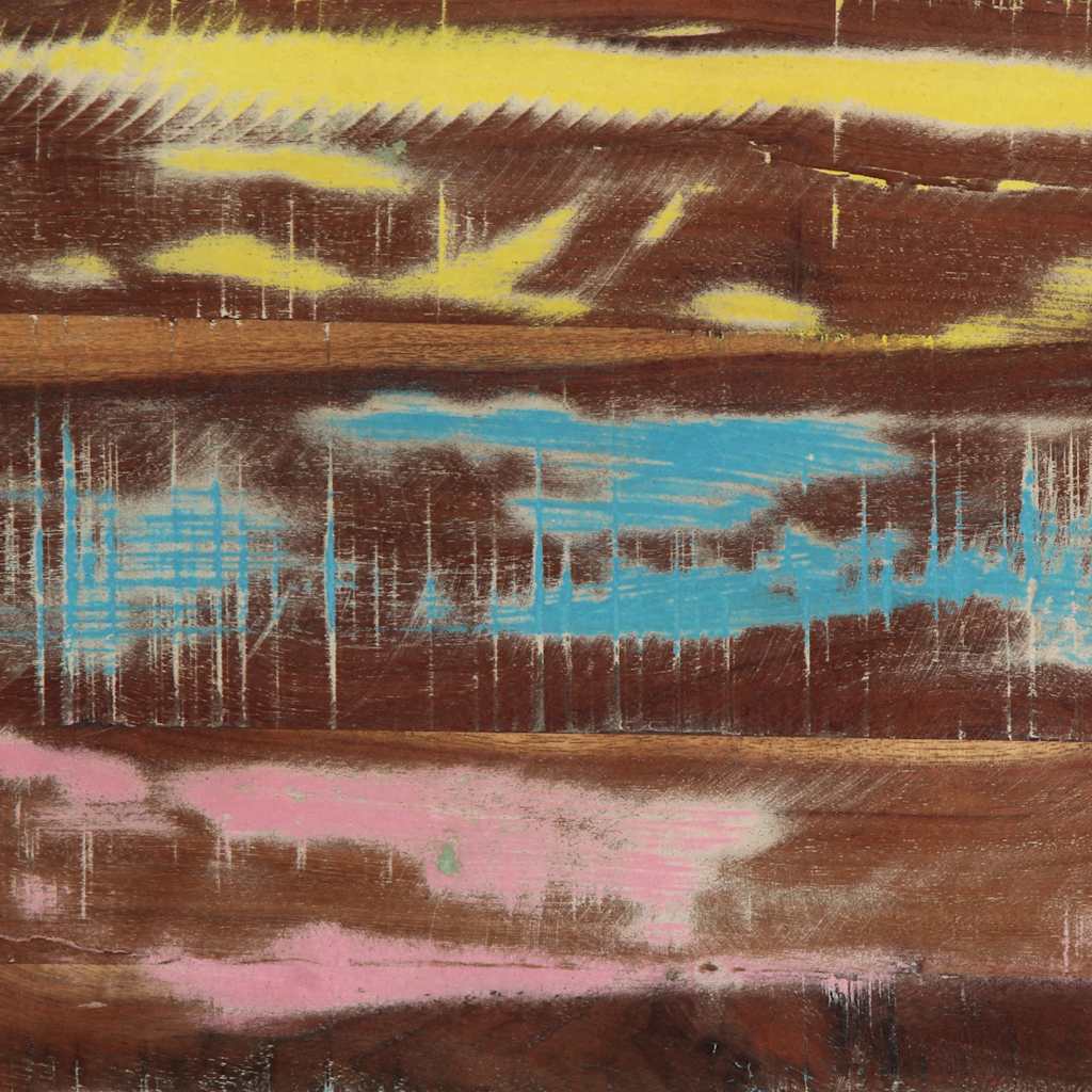 Tabela kawy 70x50x38 cm stałe recyklingowe drewno wielopolowe - 70 x 50 x 38 cm (l x w x h) - number 10.