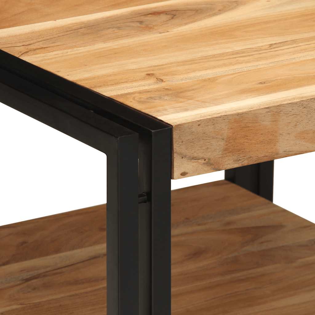 Sofabord 50x50x38 cm massivt akacietræ - number 6.