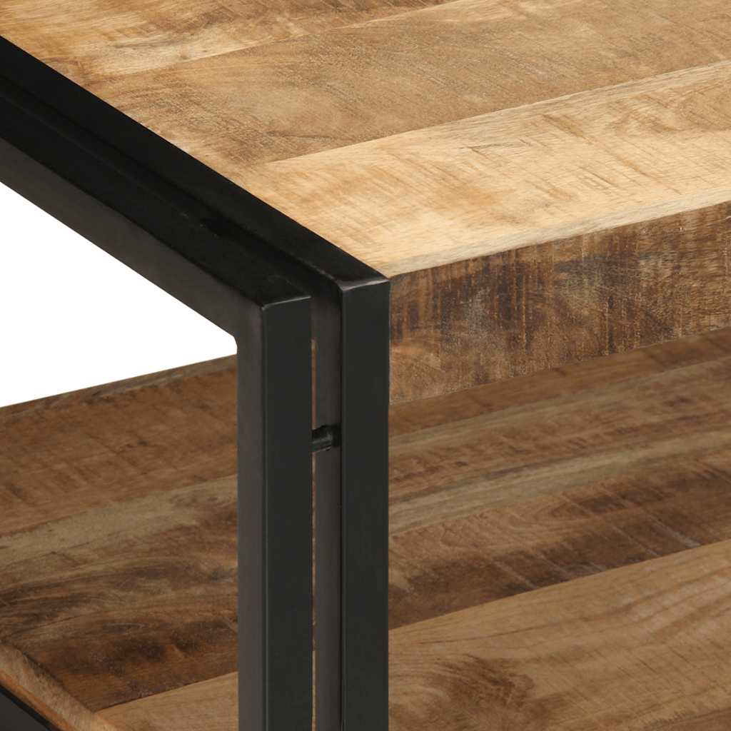 Sofabord 90x50x38 cm massivt ru mangotræ - number 6.