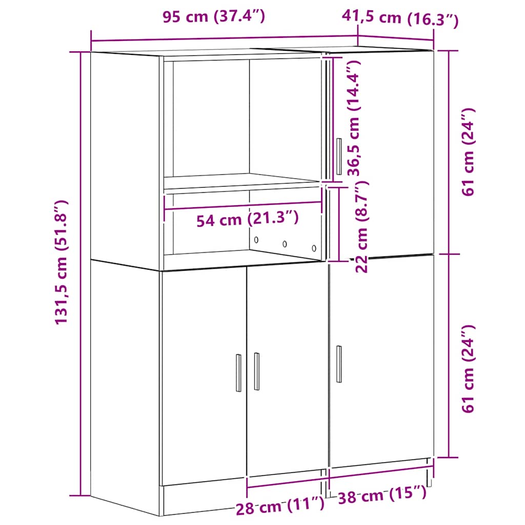 Zestaw szafek kuchennych 2 sztuki drewno klejone - czarny, 1 - number 12.