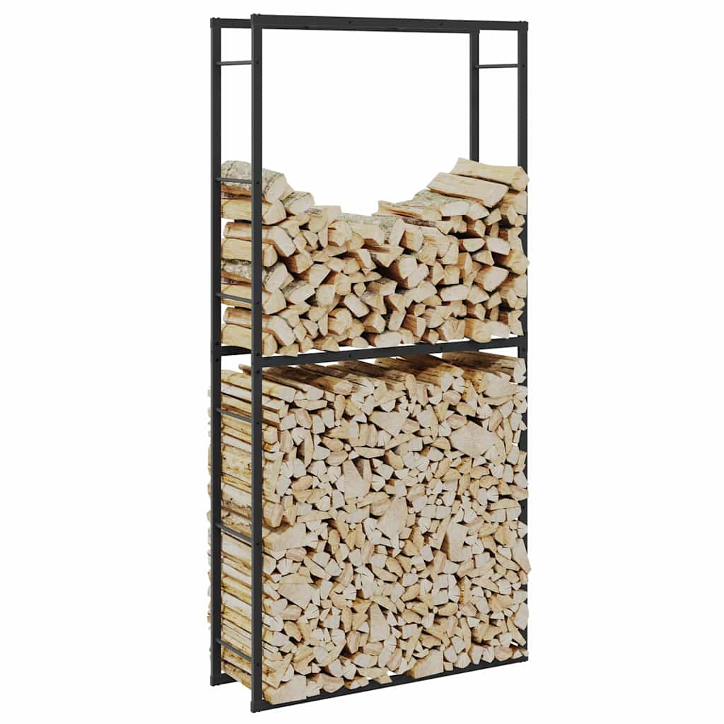 Brændestativ 100x30x209 cm stål sort - number 1.