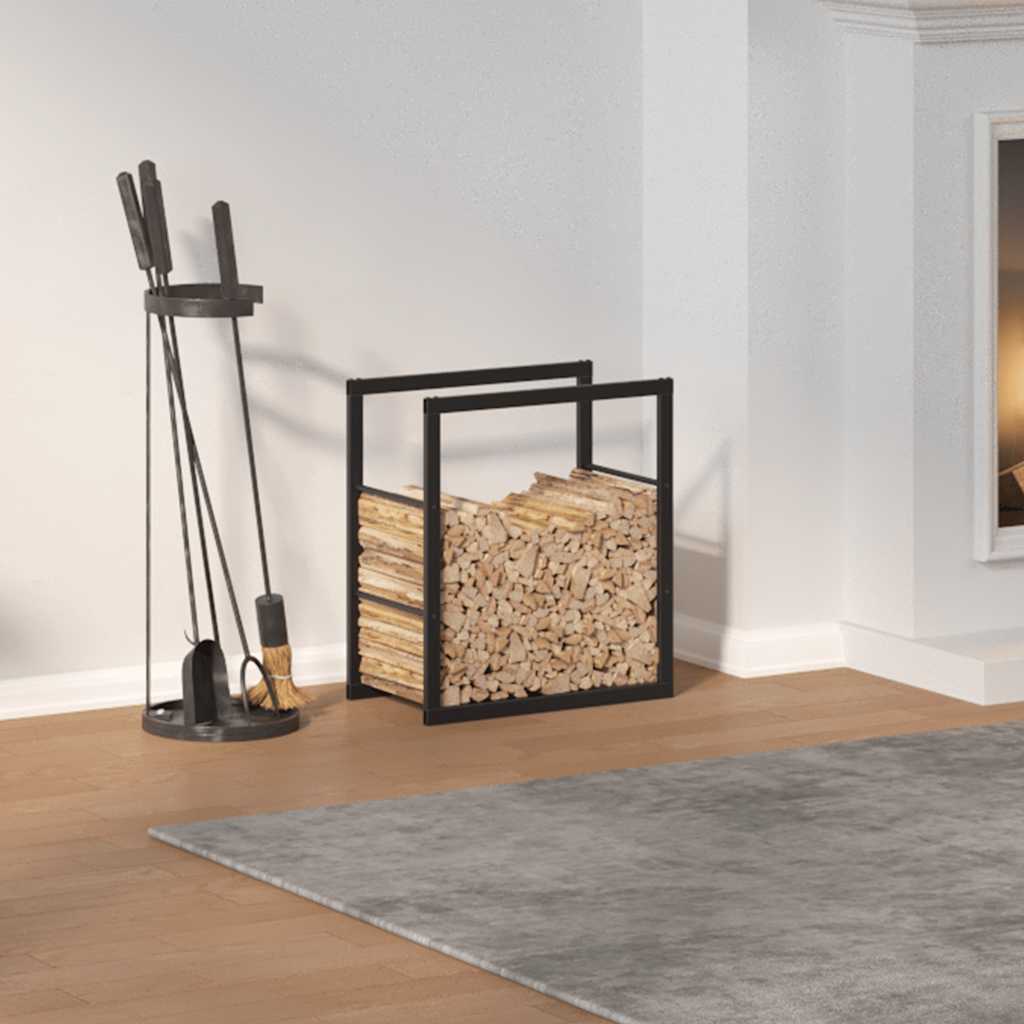 Etagère à bois de chauffage en acier noir - 55 x 30 x 61 cm - number 3.
