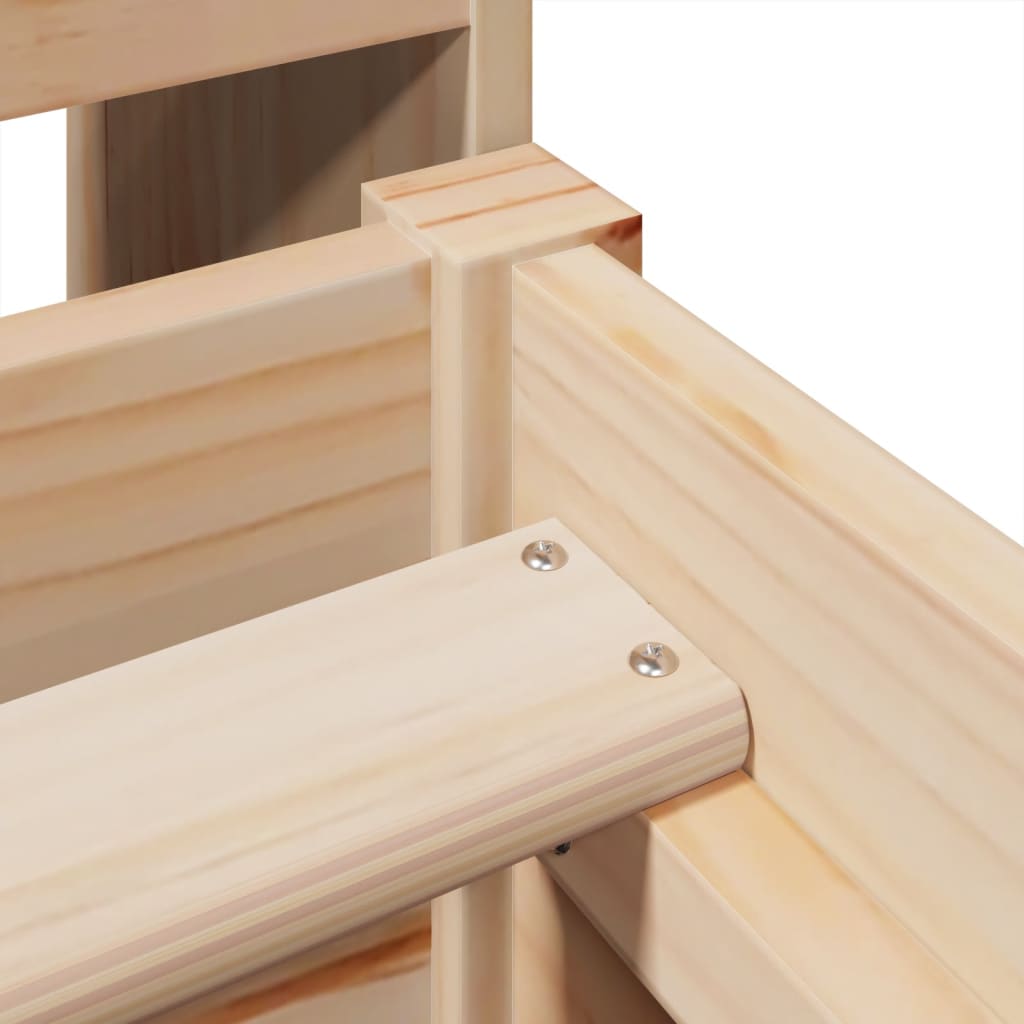 Rama łóżka bez materaca lite drewno sosnowe - kolor naturalny, 90 x 200 cm - number 9.