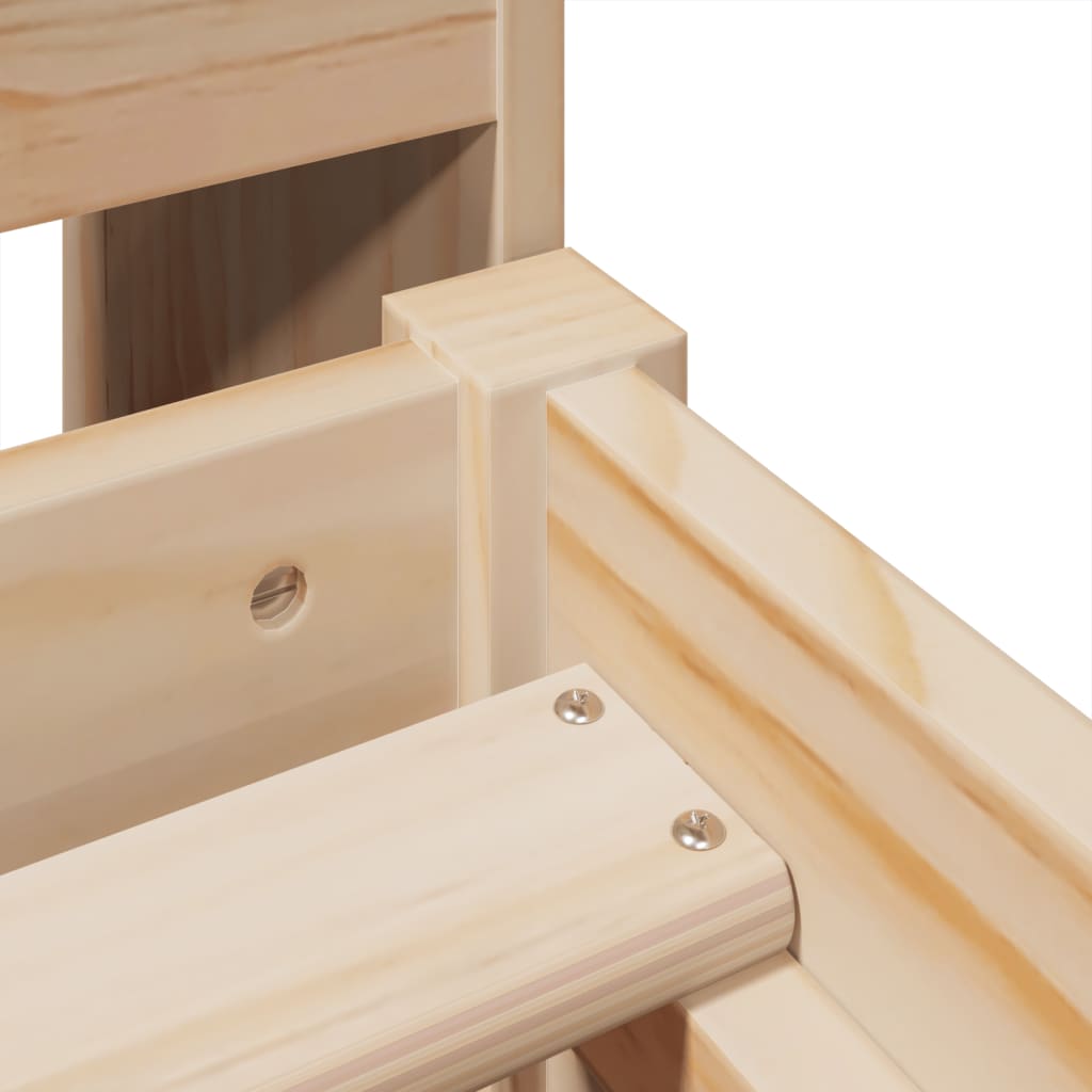 Rama łóżka bez materaca lite drewno sosnowe - kolor naturalny, 90 x 200 cm - number 9.