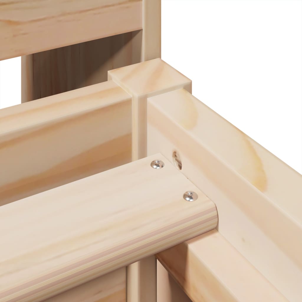 Rama łóżka bez materaca lite drewno sosnowe - kolor naturalny, 75 x 190 cm - number 9.