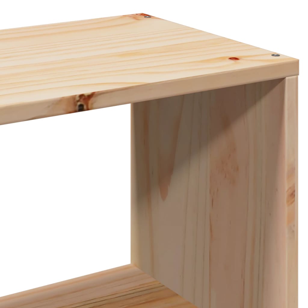 Seng med reol uden madras massivt træ - brun, 100 x 200 cm - number 10.