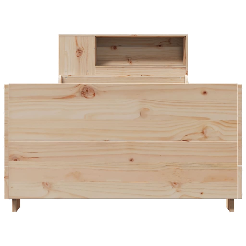 Okvir kreveta bez madraca masivna borovina - prirodne boje, 100 x 200 cm - number 4.