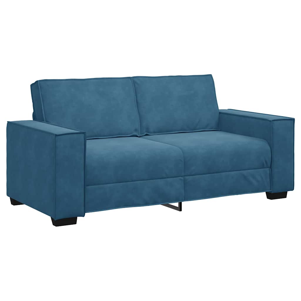 2-personers sofa fløjl - blå, 140 cm - number 2.