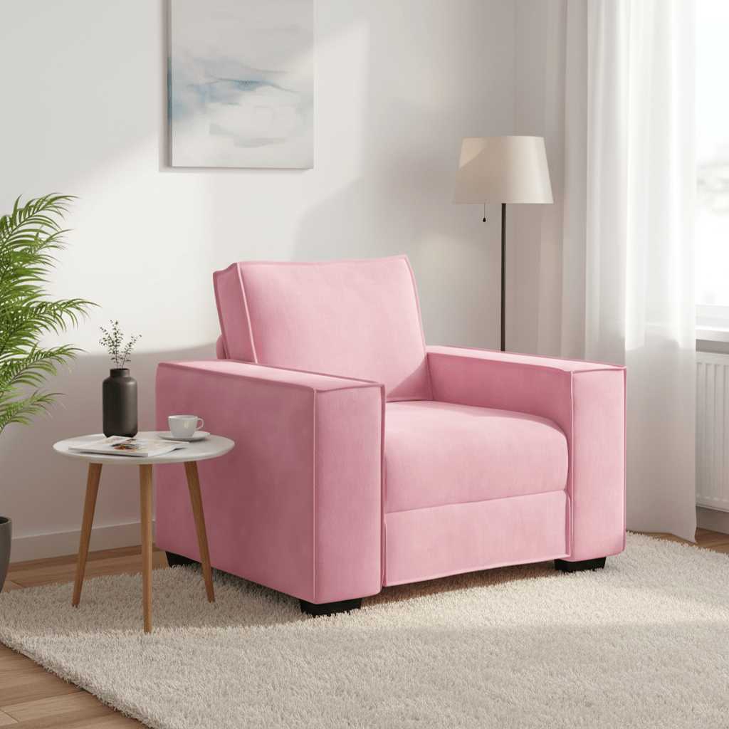 Sofastol 59 cm fløyel - rosa, 99 cm - number 1.