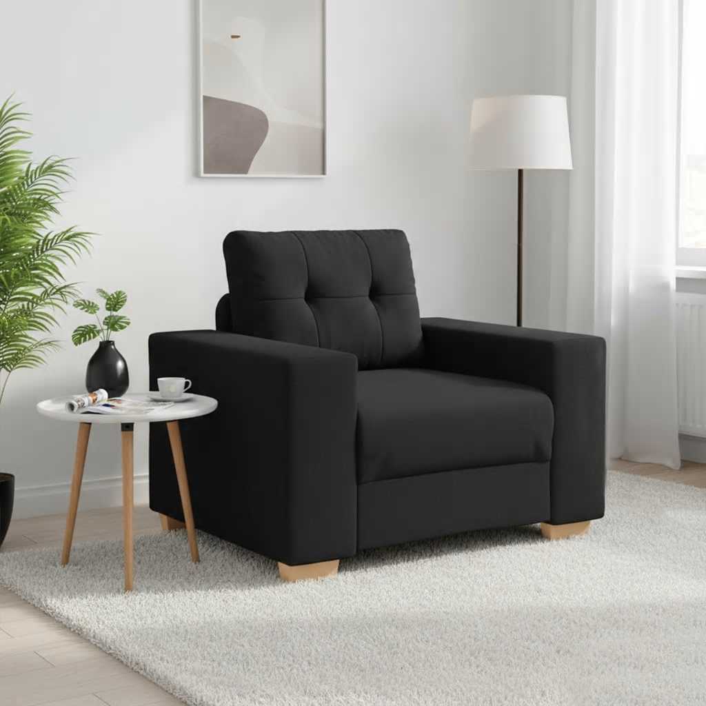 Sofastol 59 cm tkanina - crna - number 1.