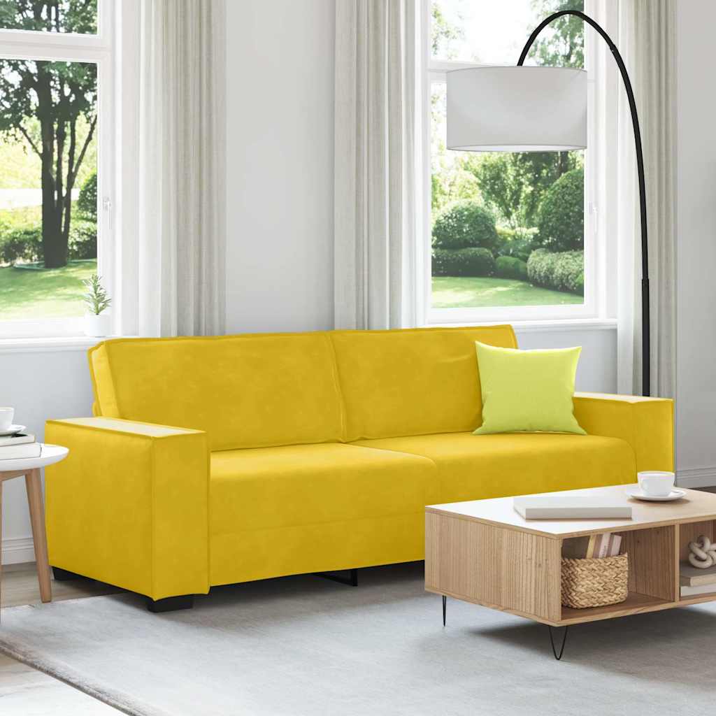 3 -osobowa sofa 180 cm welur - żółty, 220 cm - number 1.