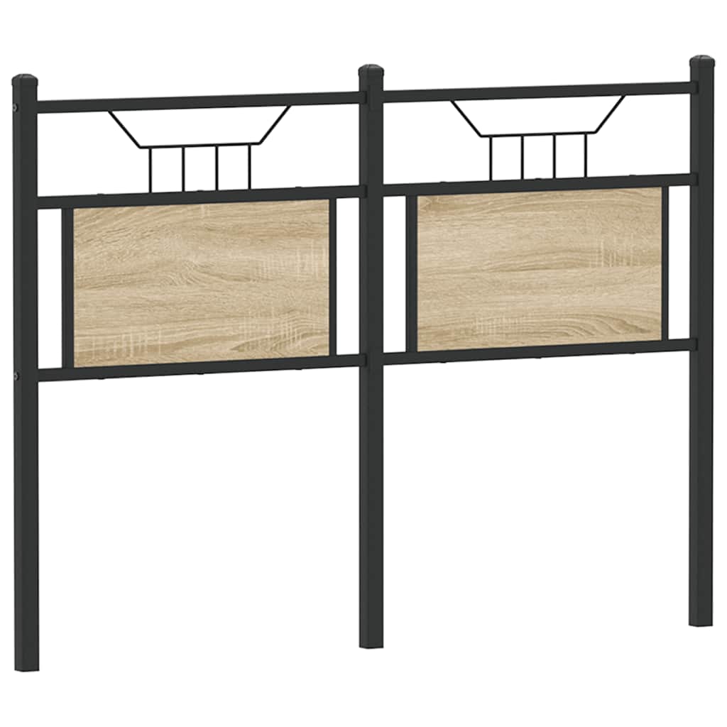 Sengekraft konstruert tre og stål - sonoma -eg, 120 cm, 1 - number 2.