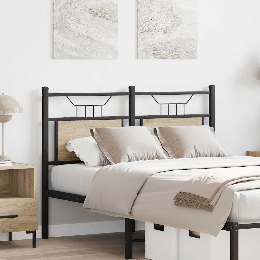 Sengekraft konstruert tre og stål - sonoma -eg, 120 cm, 1 - number 3.