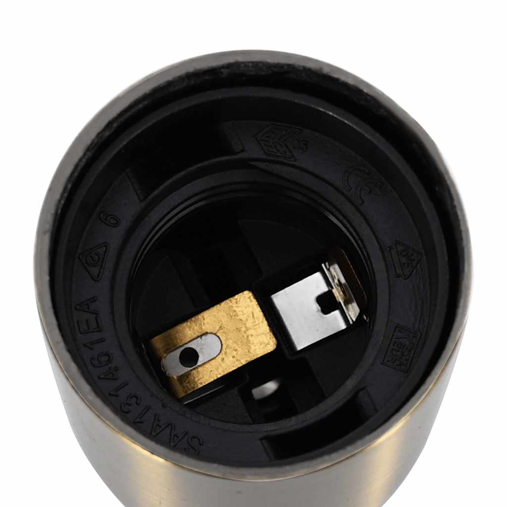 Lamp holders 2 pcs e27 - bronze, 41 x 86 mm - number 6.