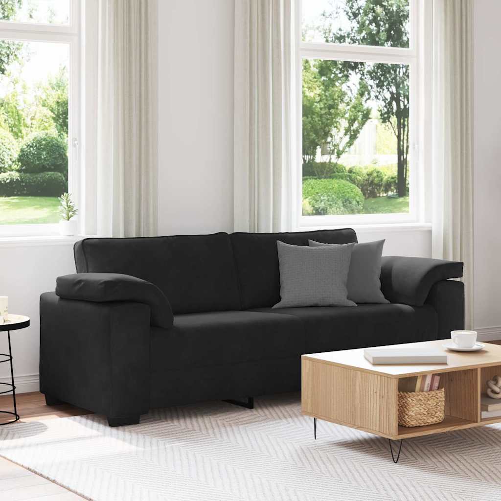 3 -person sofa velor - black, 178 cm - number 1.