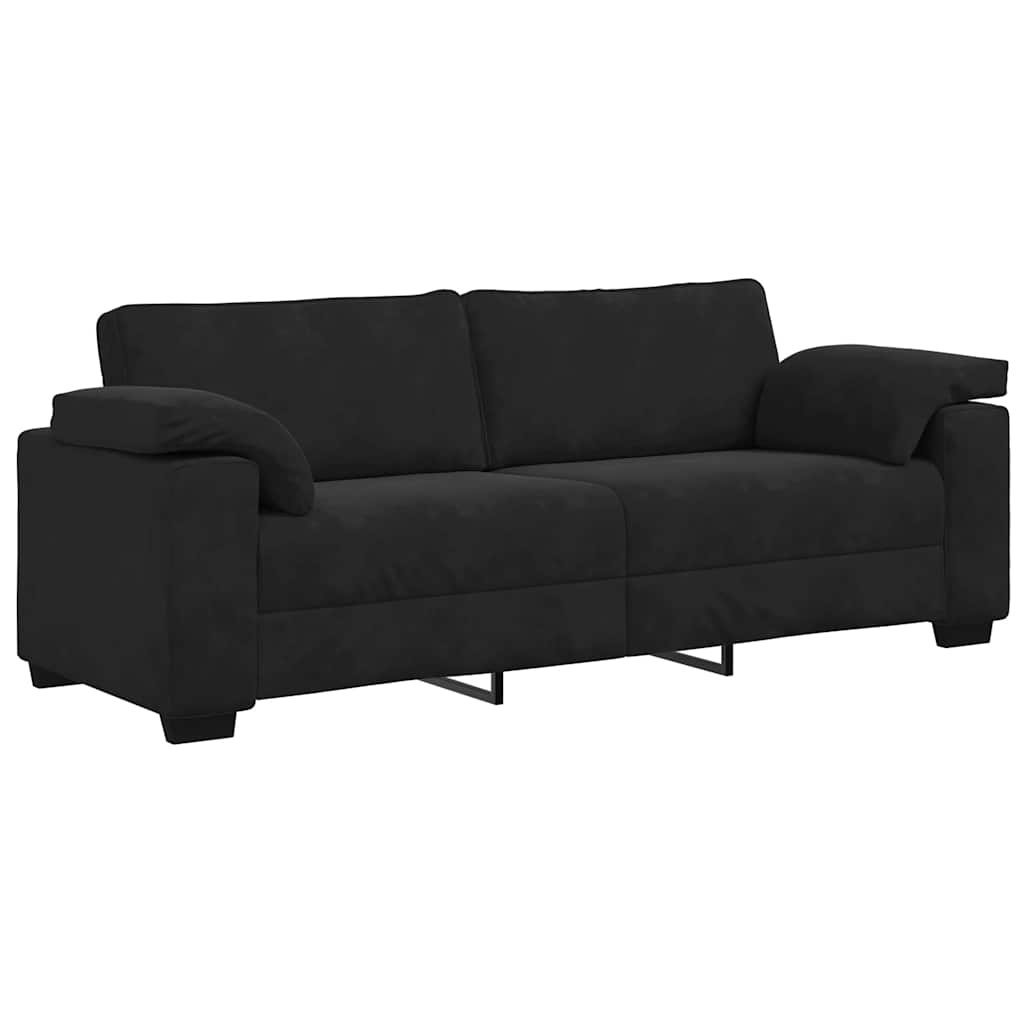 3 -person sofa velor - black, 178 cm - number 2.