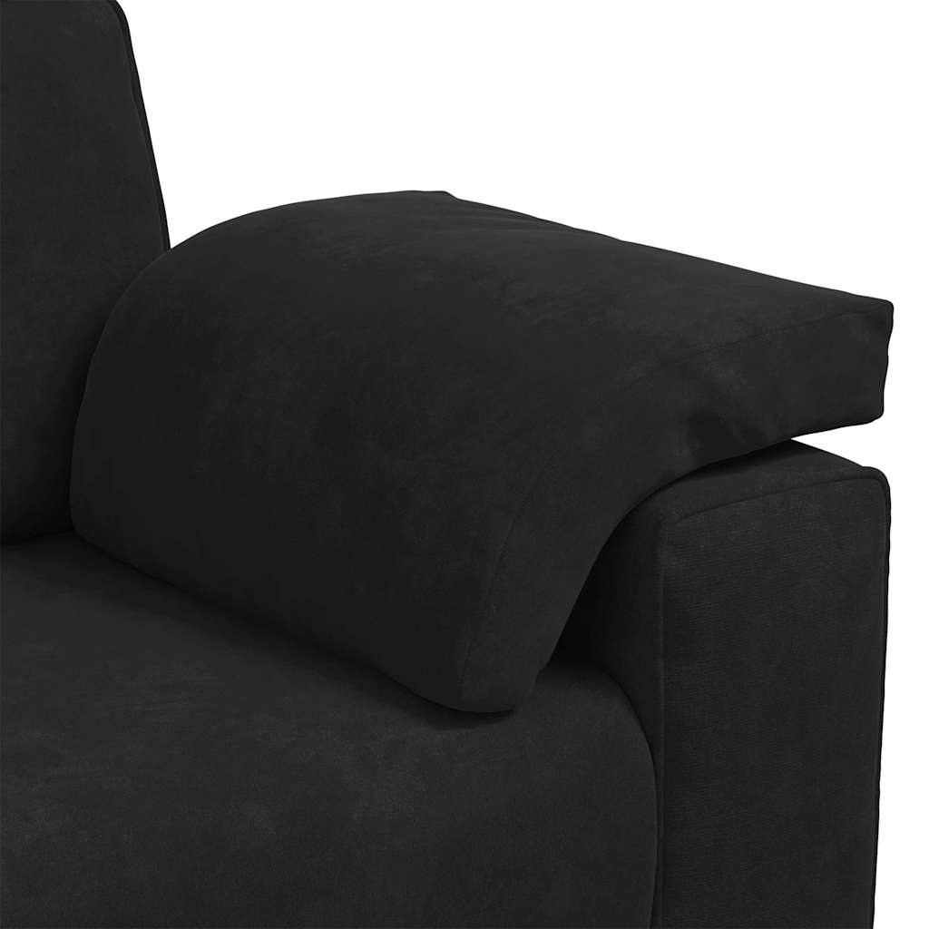 3 -person sofa velor - black, 178 cm - number 7.