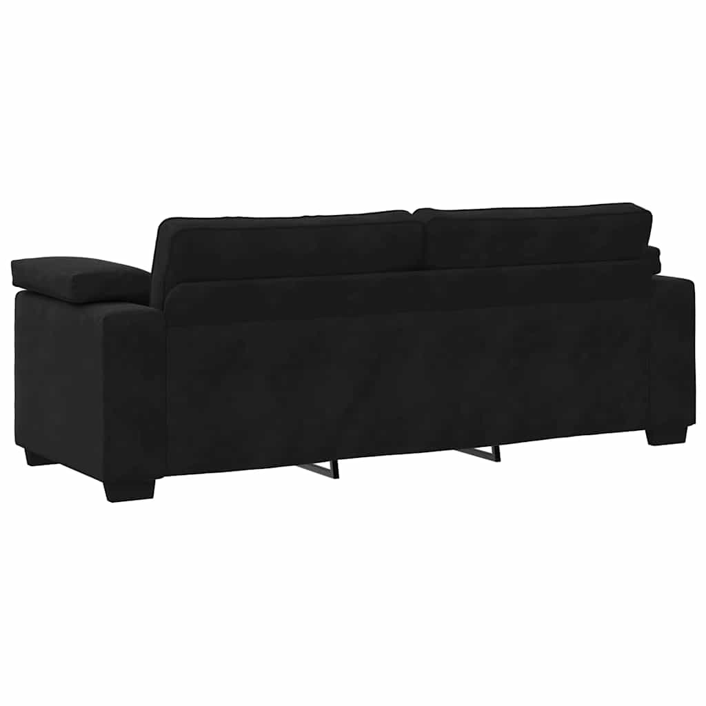 3 -person sofa velor - black, 178 cm - number 6.