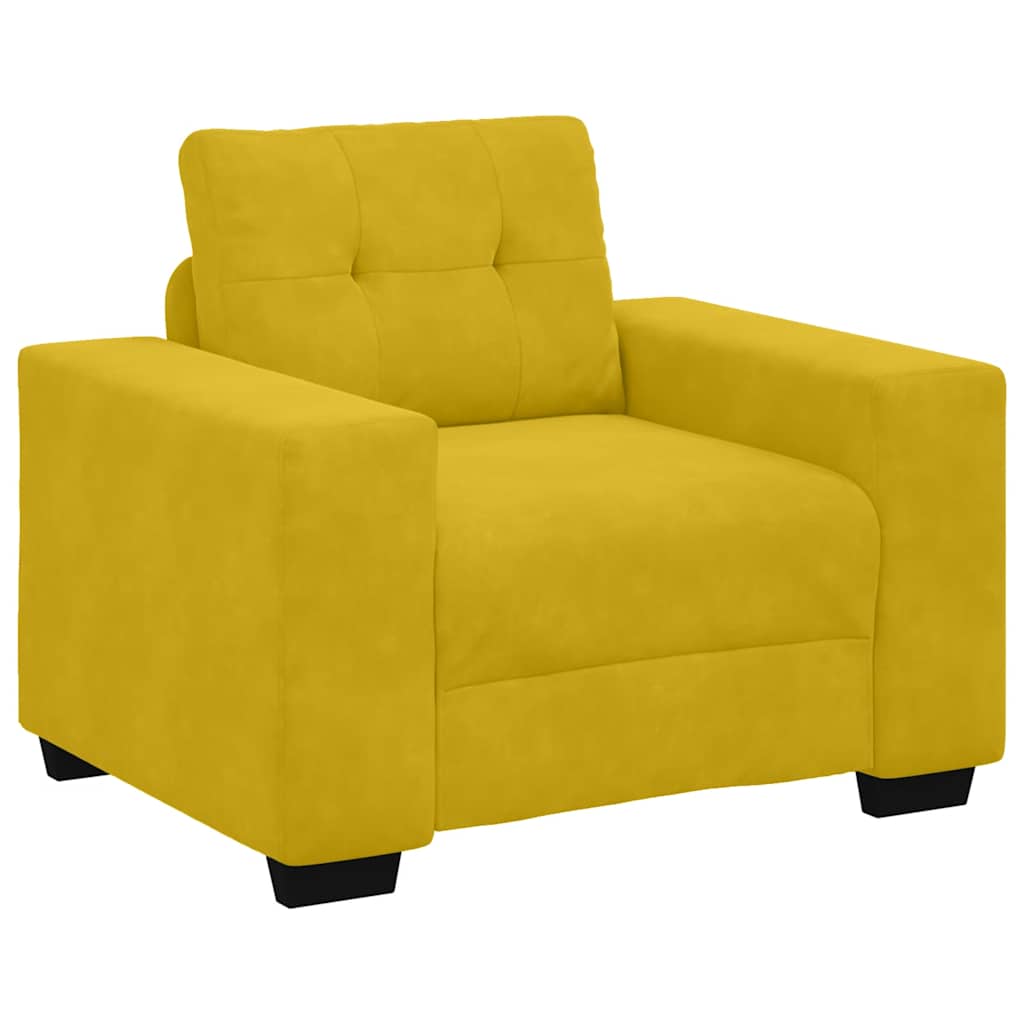 Sofastol 59 cm aksamit - żółty - number 2.