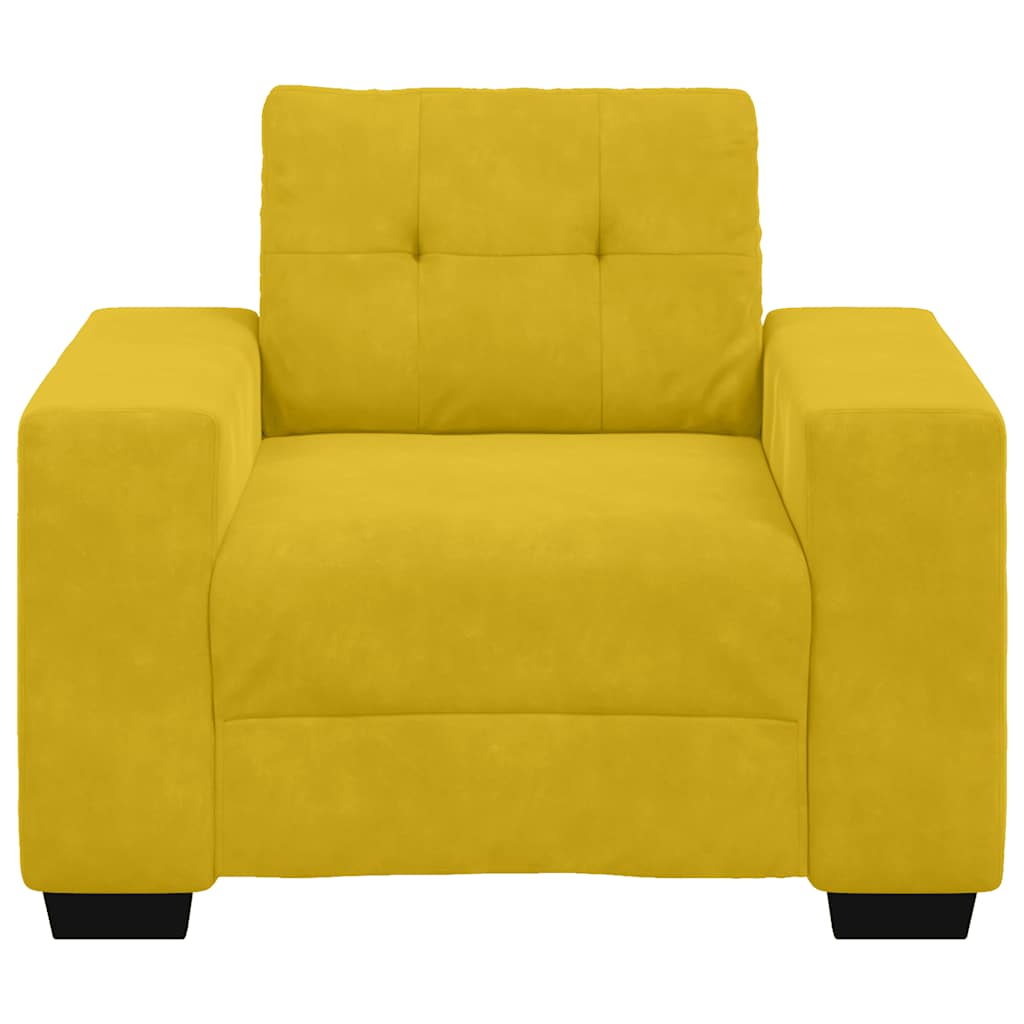 Sofastol 59 cm aksamit - żółty - number 4.